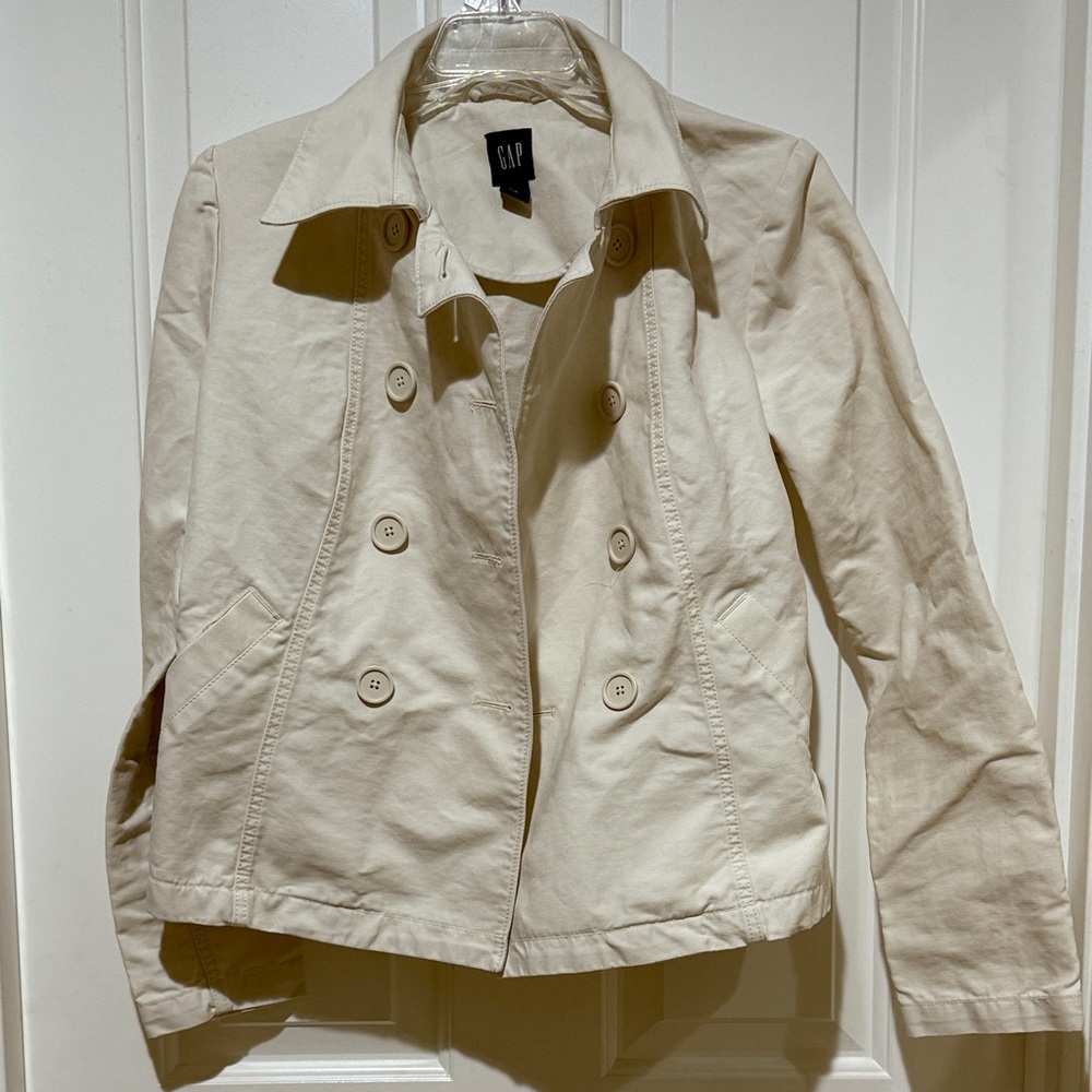 GAP Cream Pea Coat Size S